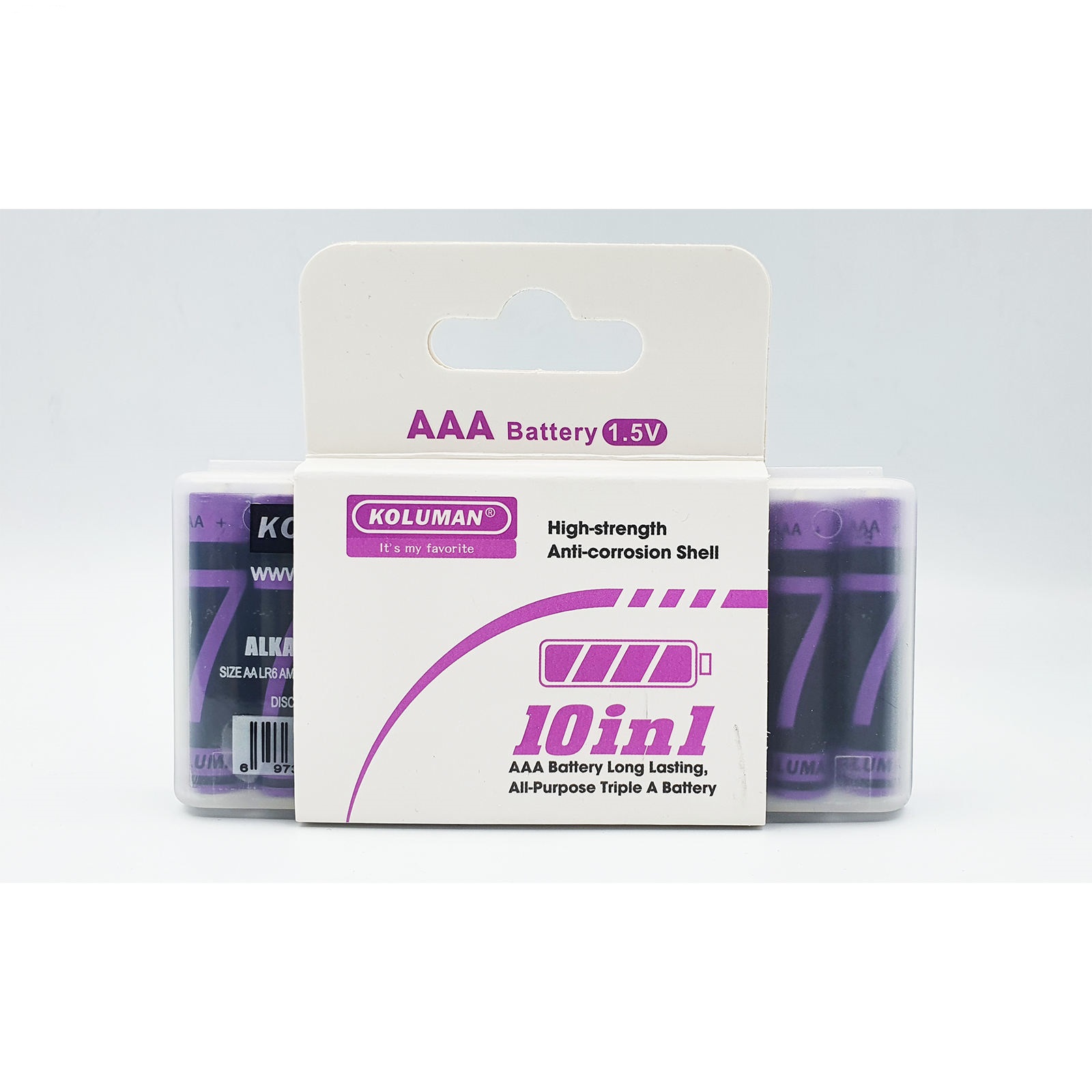 باتری نیم قلمی کلومن مدل AAA-ALKALINE بسته 10 عددی