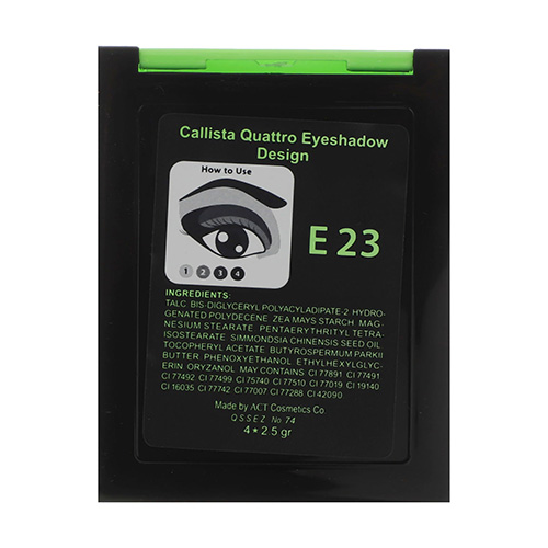 سایه چشم کالیستا مدل Quattro Eyeshadow Design شماره E23