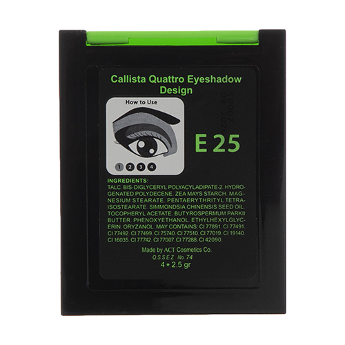 سایه چشم کالیستا مدل Quattro Eyeshadow Design شماره E25