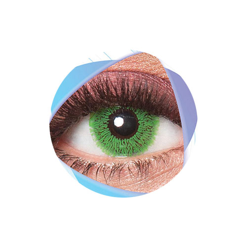 لنز کلیر ویژن رنگ سبز بدون دور شماره XKU803