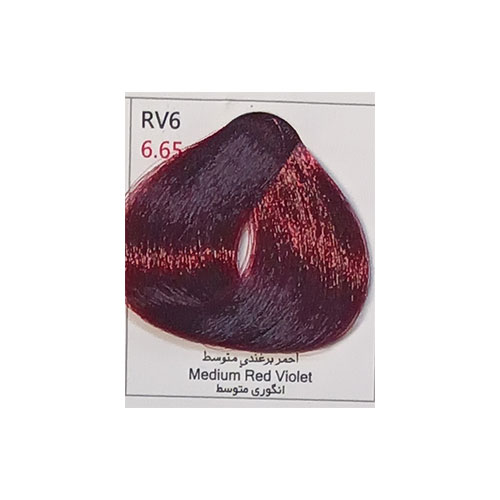 رنگ مو پادینا سری شرابی شماره RV6 حجم 100 میلی لیتر رنگ انگوری متوسط