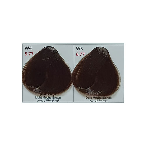 رنگ مو پادینا سری شکلاتی شماره W4 حجم 100 میلی لیتر رنگ قهوه ای شکلاتی روشن