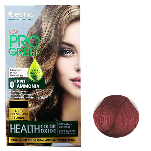 رنگ مو بدون آمونیاک کلینیک سری قرمز شماره 7.66 رنگ بلوند قرمز قوی