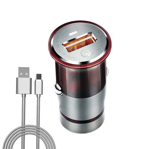 شارژر فندکی کلومن مدل KC-705 به همراه کابل تبدیل microUSB