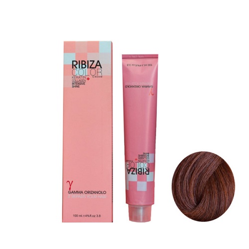 رنگ مو ریبیزا شماره 7.43 حجم 100 میلی لیتر رنگ بلوند شکلاتی مسی