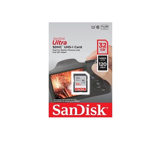 کارت حافظه SDXC سن دیسک مدل Ultra کلاس 10 استاندارد UHS-I U1 سرعت 120MBps ظرفیت 32 گیگابایت