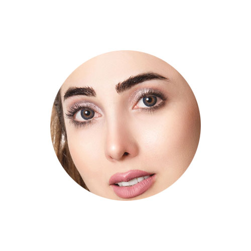 لنز کلیر ویژن  رنگ آبی مرکز عسلی دوردار شماره CM982