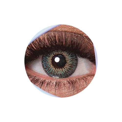 لنز کلیر ویژن رنگ طوسی سبز عسلی دوردار شماره YH302