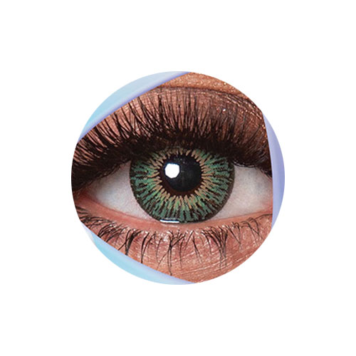 لنز کلیر ویژن رنگ سبز مرکز عسلی دوردار شماره YH303