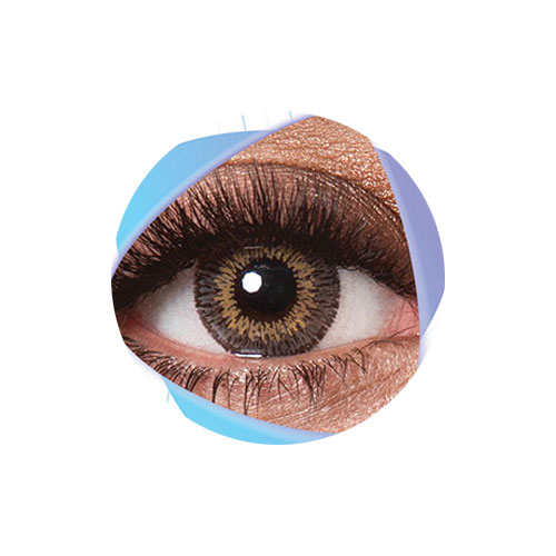 لنز کلیر ویژن رنگ طوسی مرکزعسلی دورمشکی شماره YH305