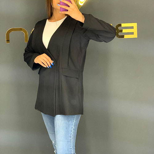 مانتو کتی رنگ مشکی بیریوان