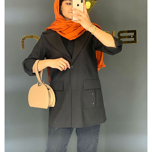 مانتو کتی اسپرت لنین آستین پاکتی رنگ سبز بیریوان