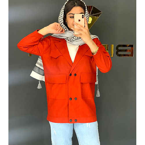 مانتو اسپرت دخترانه لنین رنگ سفید بیریوان