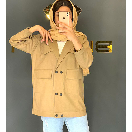 مانتو اسپرت دخترانه لنین رنگ سفید بیریوان