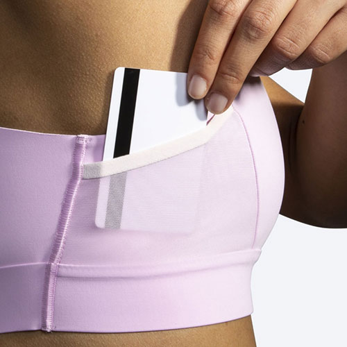 نیم تنه ورزشی بروکس Brooks 3 Pocket Run bra اورجینال رنگ صورتی