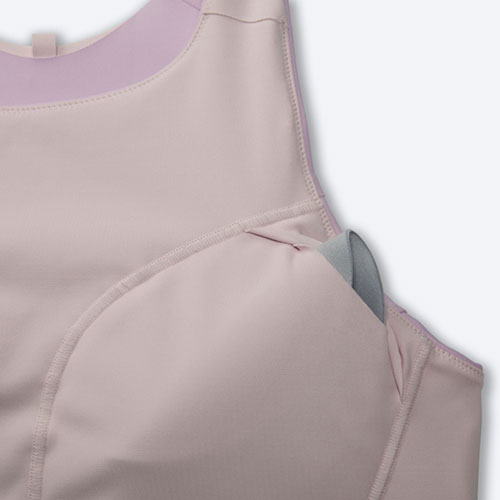 نیم تنه ورزشی بروکس Brooks 3 Pocket Run bra اورجینال رنگ صورتی