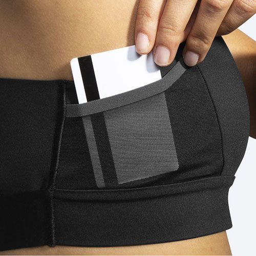 نیم تنه ورزشی بروکس Brooks 3 Pocket Run bra اورجینال رنگ مشکی