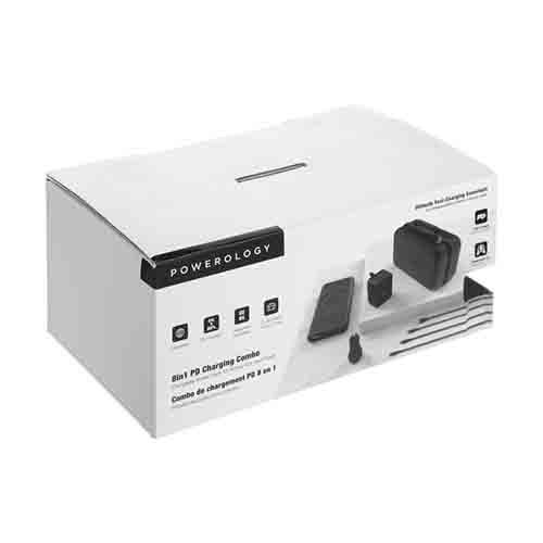 شارژر همراه پاورولوجی مدل PPBCHA02 ظرفیت 10000 میلی آمپر ساعت به همراه شارژر دیواری و فندکی