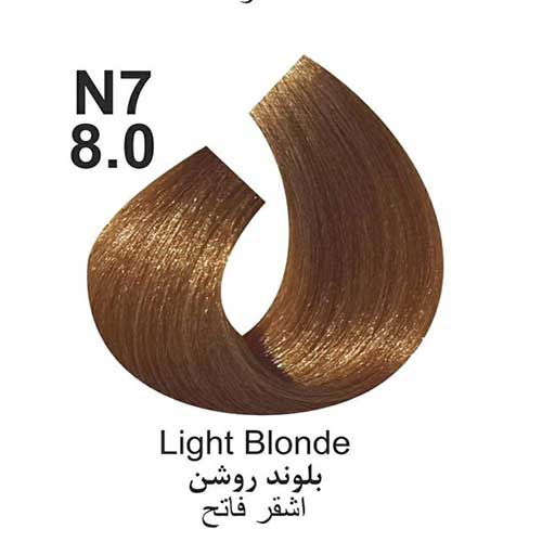 رنگ مو کاترومر سری طبیعی شماره n7 حجم 100 میلی لیتر رنگ بلوند روشن