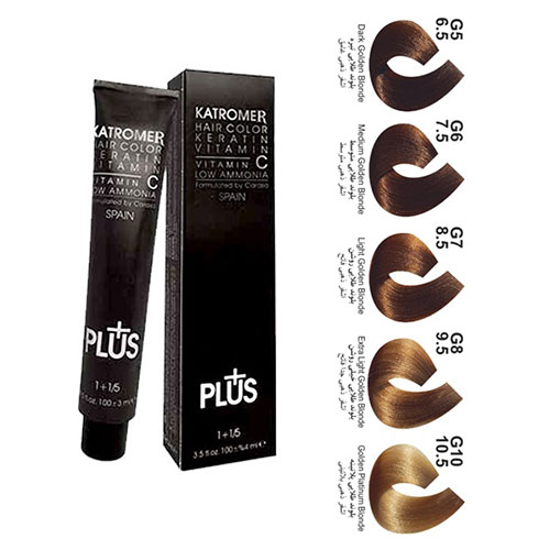 رنگ مو کاترومر سری طلایی  شماره g7 حجم 100 میلی لیتر رنگ بلوند طلایی روشن