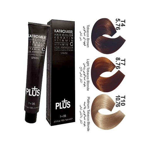 رنگ مو کاترومر سری تنباکویی  شماره T4 حجم 100 میلی لیتر رنگ قهوه ای تنباکویی