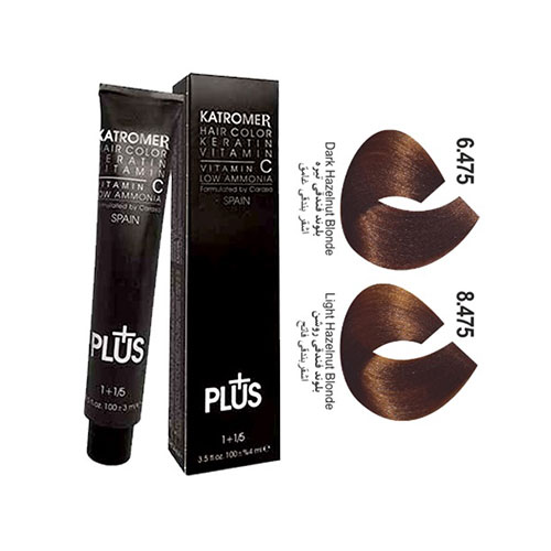 رنگ مو کاترومر سری فندقی شماره 6.475 حجم 100 میلی لیتر رنگ بلوند فندقی تیره