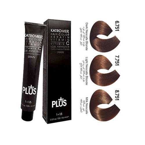 رنگ مو کاترومر سری نسکافه ای شماره 8.751 حجم 100 میلی لیتر رنگ شیر نسکافه