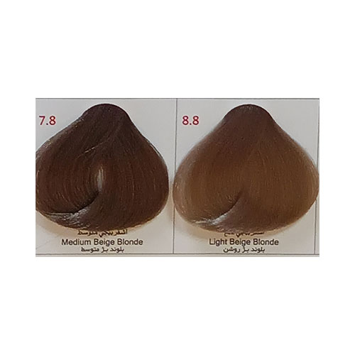 رنگ مو پادینا سری بژ شماره 7.8 حجم 100 میلی لیتر رنگ بلوند بژ متوسط