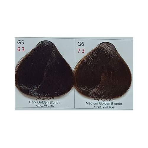 رنگ مو پادینا سری طلایی شماره G6 حجم 100 میلی لیتر رنگ بلوند طلایی متوسط