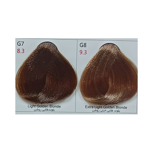 رنگ مو پادینا سری طلایی شماره G8 حجم 100 میلی لیتر رنگ بلوند طلایی خیلی روشن