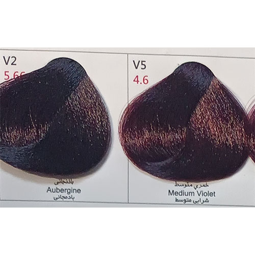 رنگ مو بیس کالر سری شرابی شماره V5 حجم 125 میلی لیتر رنگ شرابی متوسط