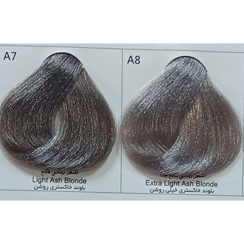 رنگ مو بیس کالر سری خاکستری A8 حجم 125 میلی لیتر رنگ بلوند خاکستری خیلی روشن