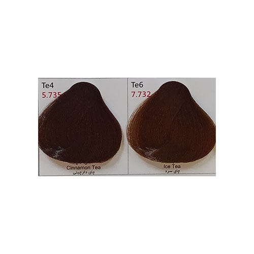 رنگ مو بیس کالر سری چایی شماره Te4 حجم 125 میلی لیتر رنگ چای دارچینی