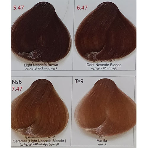 رنگ مو بیس کالر سری نسکافه ای شماره Te9 حجم 125 میلی لیتر رنگ وانیلی