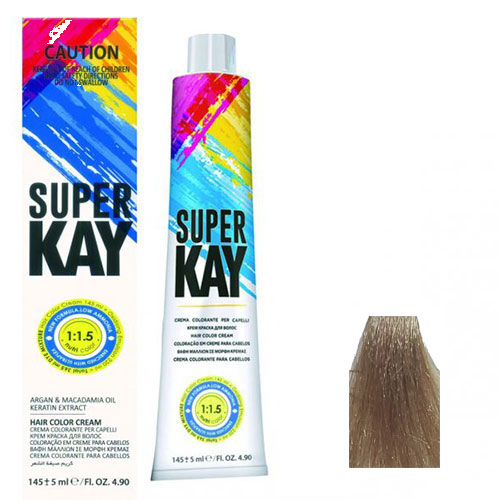 رنگ موی سوپرکی سری گردویی شماره 9.9 رنگ بلوند گردویی خیلی روشن