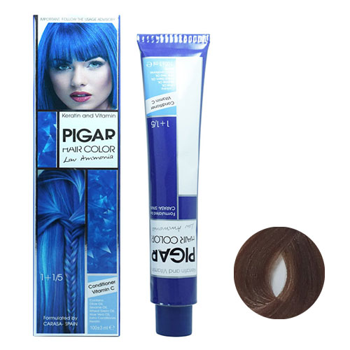 رنگ موی پیگار سری ترکیبی شماره PF.8 رنگ چوبی آبنوسی