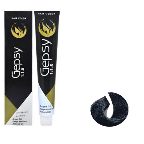 رنگ مو جیپسی سری طبیعی شماره  1.0 رنگ مشکی