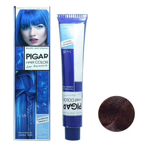 رنگ موی پیگار سری مسی شماره K4 رنگ قهوه ای مسی روشن