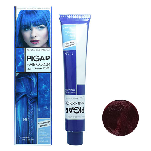 رنگ موی پیگار سری آلبالویی شماره 7.55 رنگ آلبالویی روشن