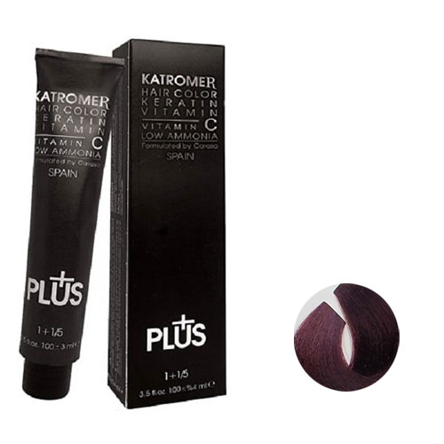 رنگ مو کاترومر سری شرابی شماره V4 حجم 100 میلی لیتر رنگ شرابی روشن