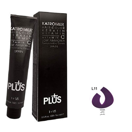 رنگ مو کاترومر سری لوکس شماره L11 حجم 100 میلی لیتر رنگ بنفش