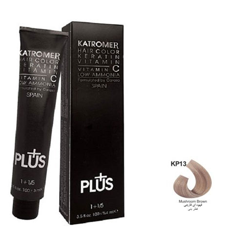 رنگ مو کاترومر سری حرفه ای شماره KP13 حجم 100 میلی لیتر رنگ قهوه ای قارچی
