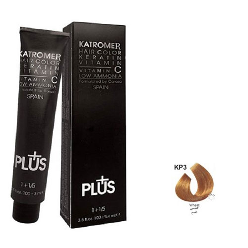 رنگ مو کاترومر سری حرفه ای شماره KP3 حجم 100 میلی لیتر رنگ گندمی