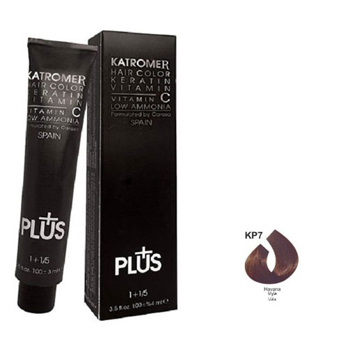 رنگ مو کاترومر سری حرفه ای شماره KP7 حجم 100 میلی لیتر رنگ هاوانا