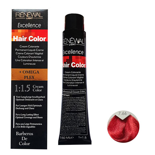 رنگ مو رنوال شماره 7.66 حجم 150 میلی لیتر رنگ قرمز جادویی