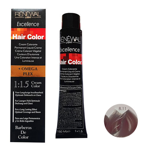 رنگ مو رنوال شماره 8.11 حجم 150 میلی لیتر رنگ بلوند دودی روشن