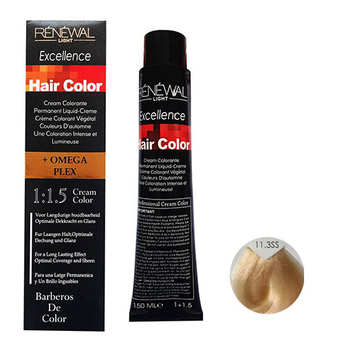 رنگ مو رنوال شماره 11.3SS حجم 150 میلی لیتر رنگ سوپر پلاتینه طلایی