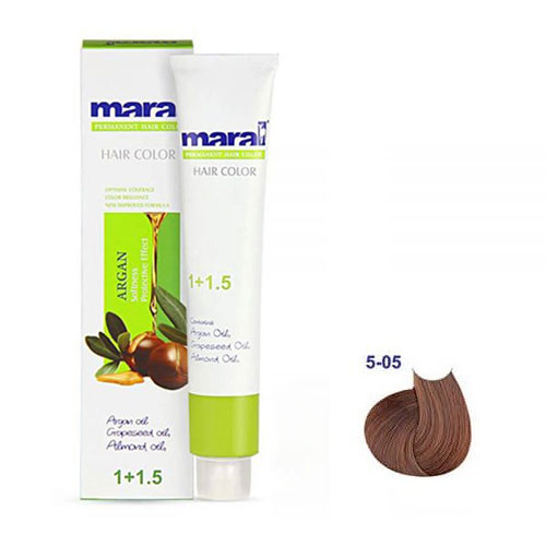 رنگ مو مارال سری تنباکویی حجم 100 میلی لیتر شماره 5.05 رنگ قهوه ای تنباکویی روشن