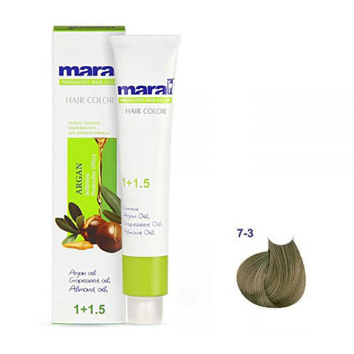 رنگ مو مارال سری زیتونی حجم 100 میلی لیتر شماره 7.3 رنگ بلوند زیتونی متوسط