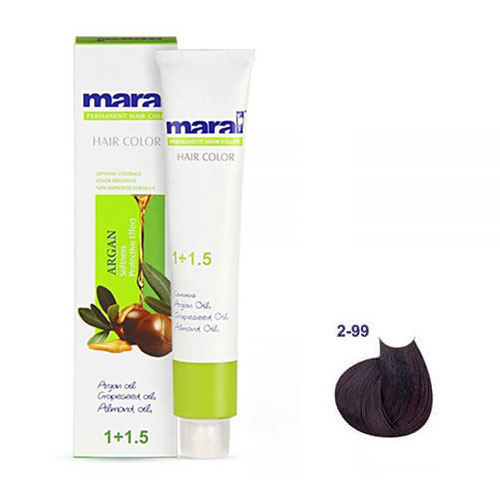 رنگ مو مارال سری شرابی حجم 100 میلی لیتر شماره 2.99 رنگ بادمجانی